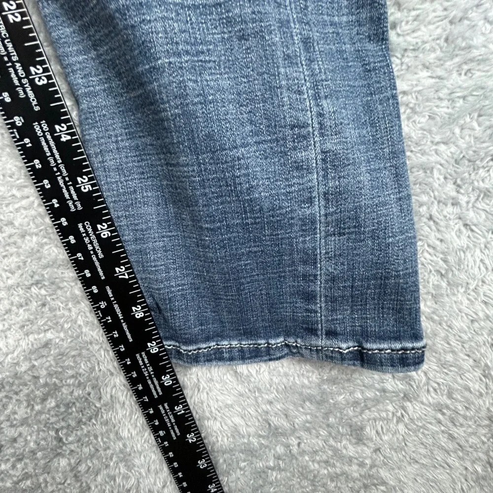 BKE Jake Straight Mens Blue Medium Wash Denim Jeans 30x30‎ Embroidery Whiskering
